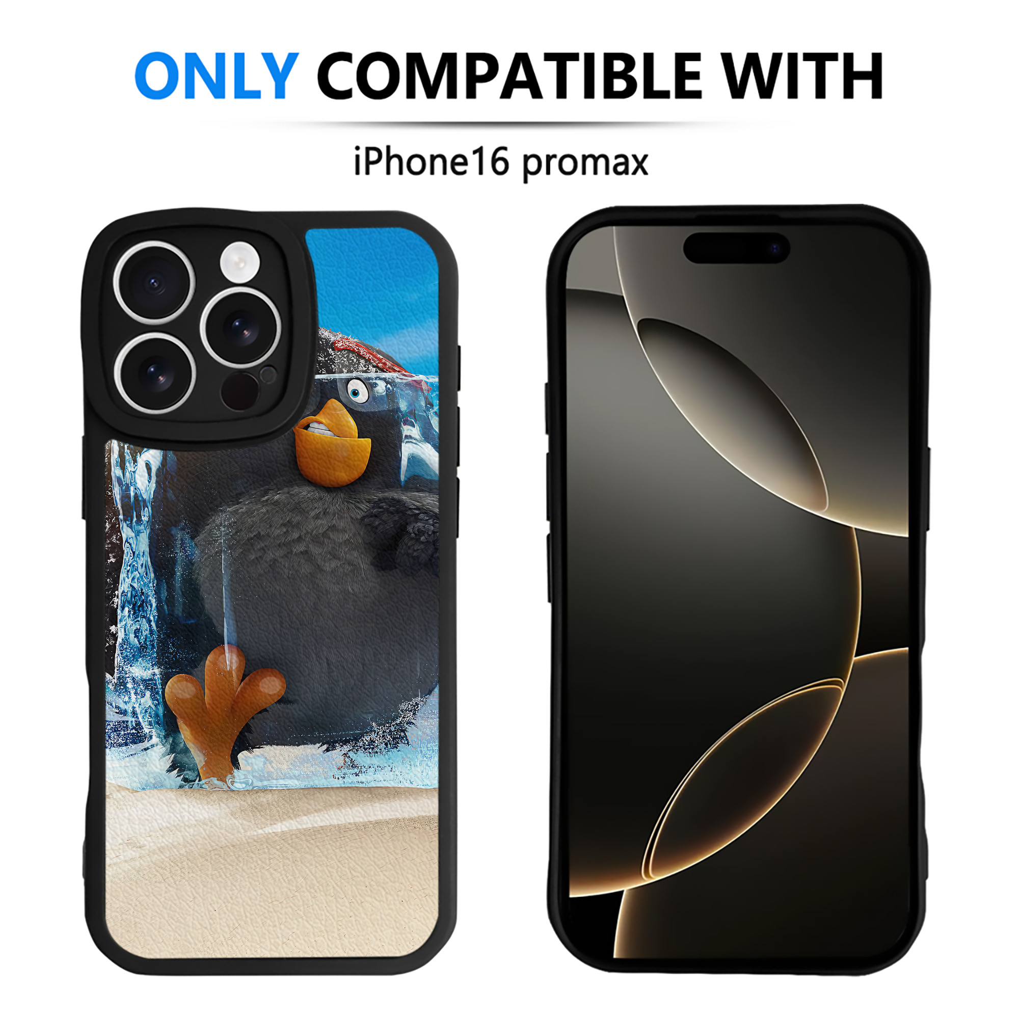 （画像用） Angry Birds アングリーバード 【iPhone 16シリーズ対応】シリコンスマホケース（レザー調） 材質：シリコン